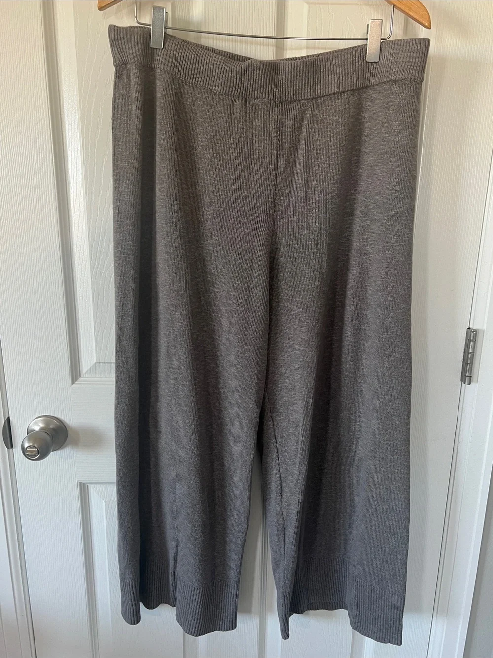 Free People Beach Jaclyn Sweater Set XL Gravel Knit Lounge Set - Picture 4 of 7
